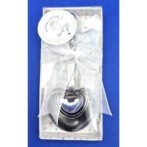 NEW Heart-Shaped 4-Piece Measuring Spoon Set Love Beyond Measure Kate Aspen
